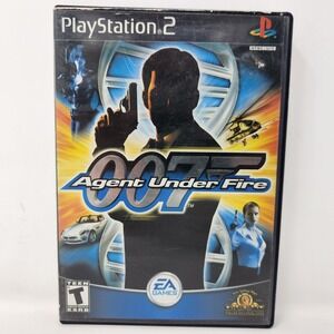 007 Agent Under Fire Sony PlayStation 2 PS2 Black Label Complete CIB EA Games